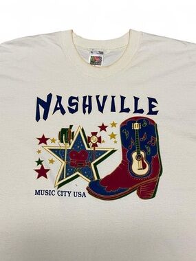 Vintage Nashville Music City USA graphic Tshirt